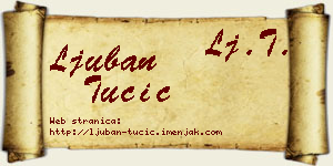 Ljuban Tucić vizit kartica